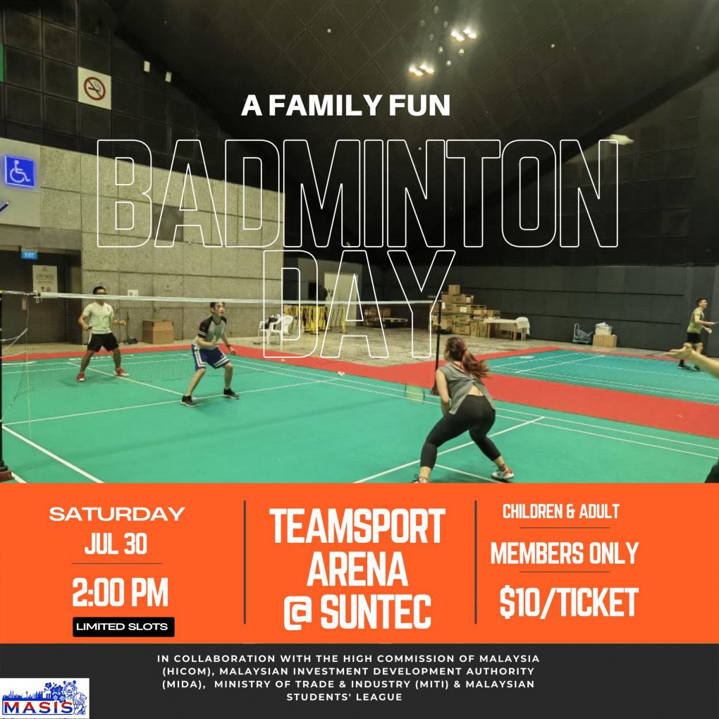 MASIS FAMILY BADMINTON DAY IN COLLABORATION WITH HICOM, MIDA, MITI & MSL