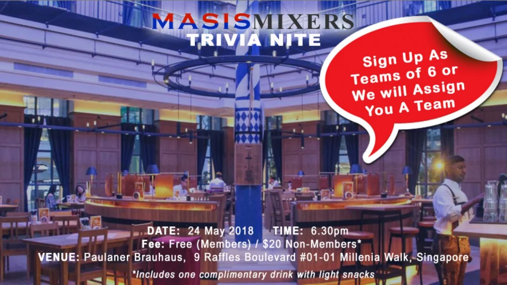 MASIS Mixers May - Trivia Nite